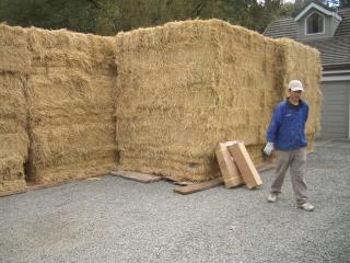 [Part of the straw bale delivery]